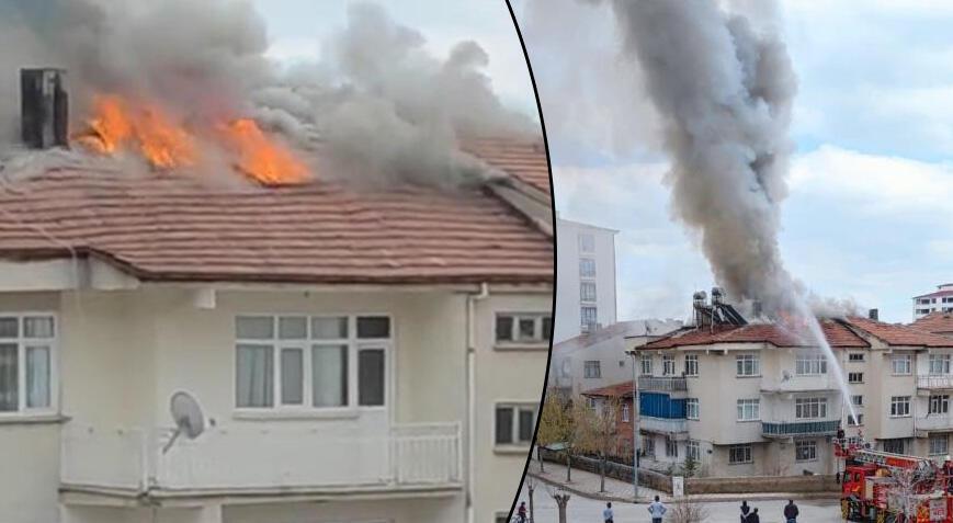 Ardahan Haberi: Elazığ'da 3 katlı binanın çatısında yangın