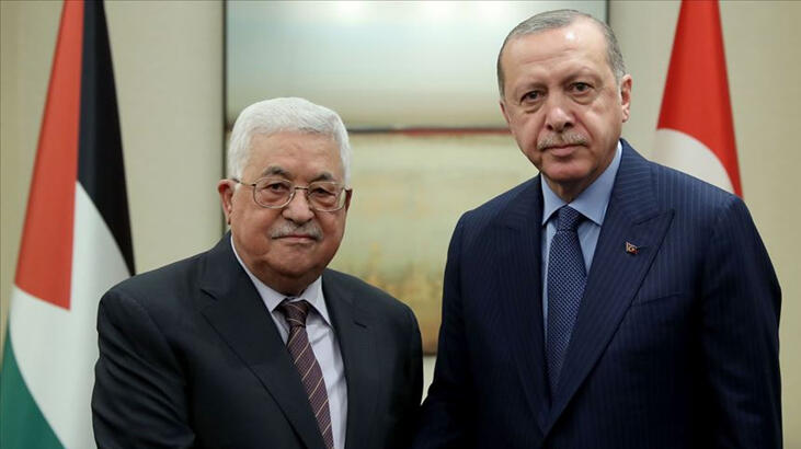 Cumhurbaşkanı Erdoğan Filistin lideri Mahmud Abbas ile görüştü