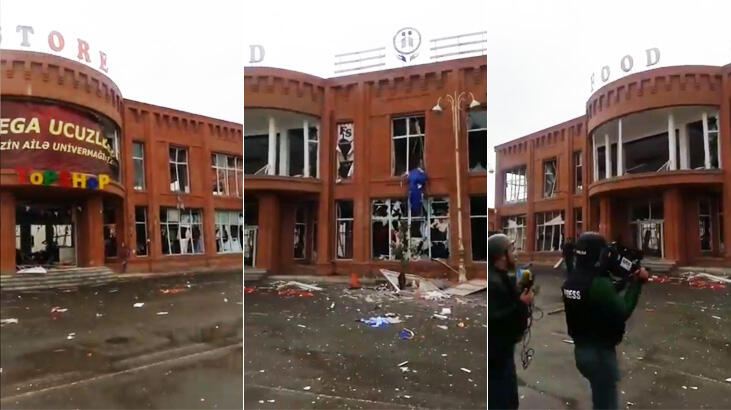 Ermenistan Gence'de alışveriş merkezini bombaladı