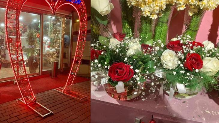 İstanbul'da çiçekçilerin 14 Şubat Sevgililer Günü'ne hazırlığı geceden başladı