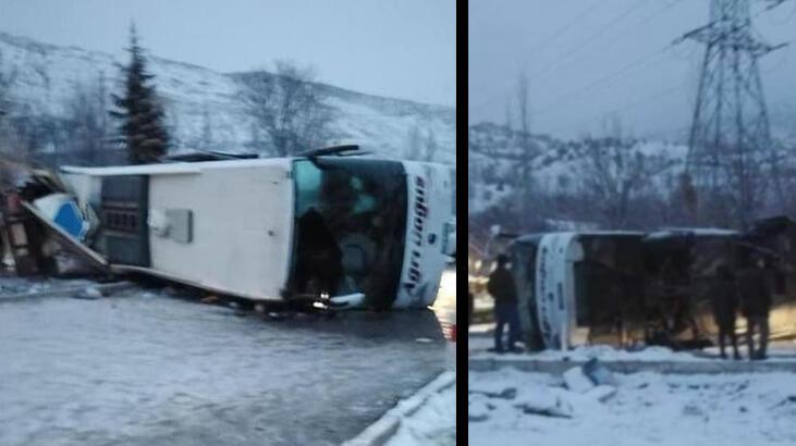 Sivas'ta yolcu otobüsü kaza yaptı! Ölü ve yaralılar var