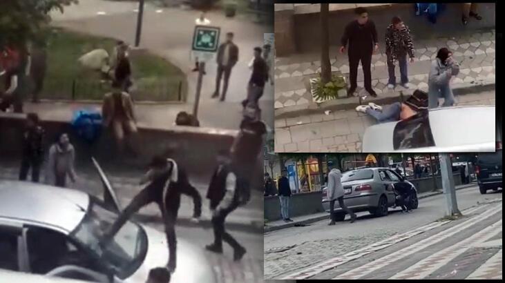 Sultangazi'de otomobili parçalayıp bıçakla dehşet saçtılar: 2 yaralı