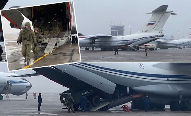 9 Rus askeri nakliye uçağı, asker ve teçhizatla Almatı Havalimanı’na indi