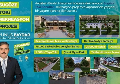AK Parti Ardahan Belediye Başkan Adayı Yunus Baydar’ın devasa projeler kamuoyunda büyük yankı buldu.