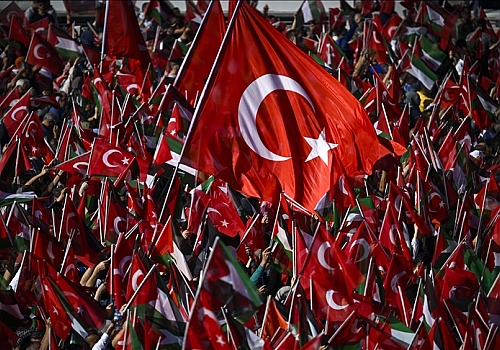 AK Parti İstanbul İl Başkanlığınca Büyük Filistin Mitingi yapıldı.