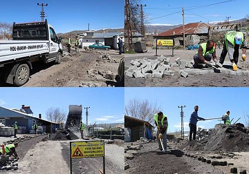 Ardahan Belediyesi yol yapım çalışmalarını sürdürüyor