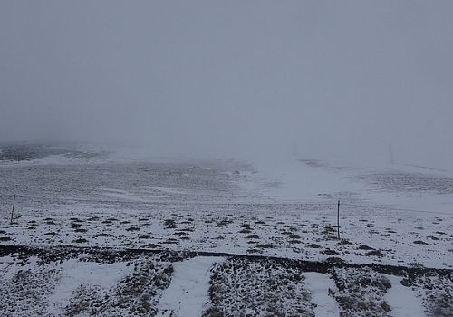 Ardahan'da etkili olan sağanak, yüksek kesimlerde yerini kar yağışına bıraktı