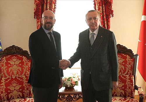 Cumhurbaşkanı Erdoğan AB Konseyi Başkanı Michel'i kabul etti