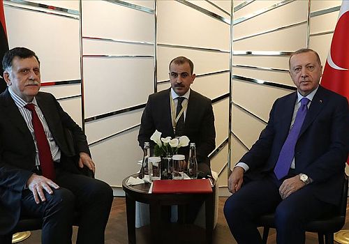 Cumhurbaşkanı Erdoğan Libya UMH Başbakanı Serrac ile görüştü