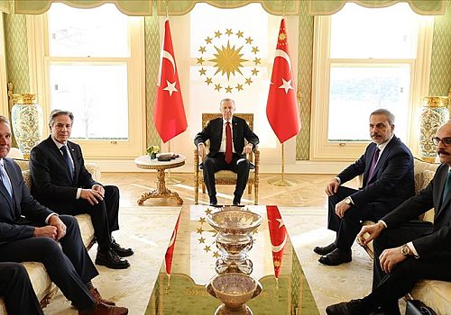Cumhurbaşkanı Recep Tayyip Erdoğan, ABD Dışişleri Bakanı Antony Blinken'ı kabul etti.