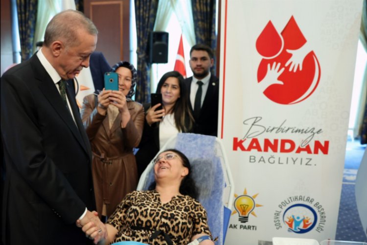 Cumhurbaşkanı Erdoğan'dan kan bağışçılarına ziyaret