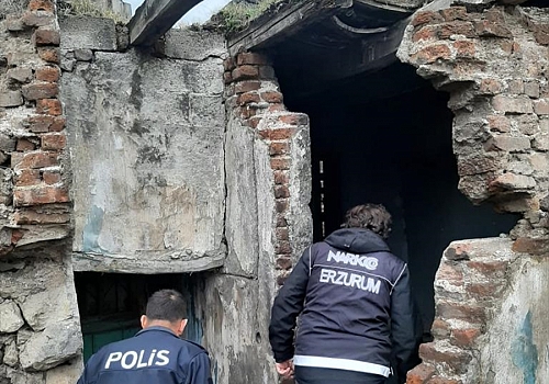 Erzurum'da metruk evler ile tenha bölgeler polisin yakın takibine alındı