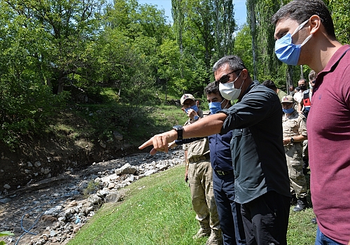 Erzurum'da üç gün önce sele kapılan işçiyi arama çalışması sürüyor