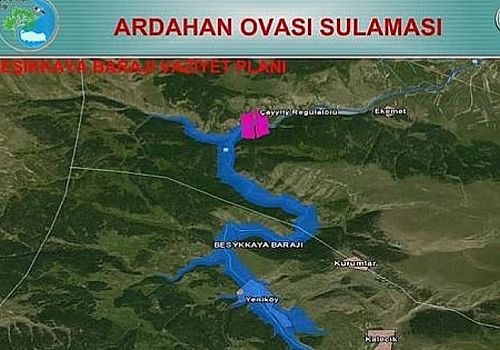 Kura Nehri'ne yapılması planlanan Beşikkaya Barajı’nda taşkın fazlalığı Artvin’e aktarılmayacak 