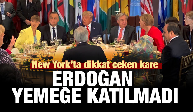 New York'ta dikkat çeken kare: Erdoğan yemeğe katılmadı