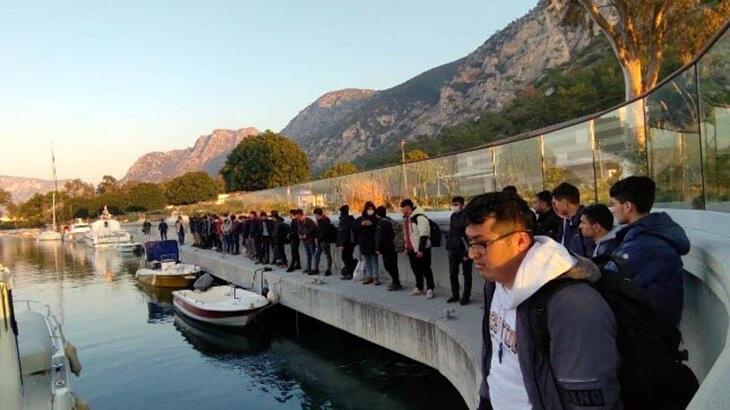 Yunan adalarına kaçmaya çalışan 111 kaçak göçmen yakalandı
