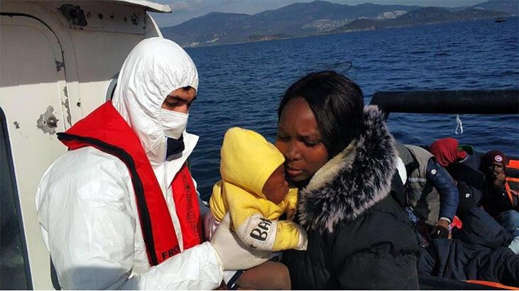 Yunan askerinin geri ittiği 52 kaçak göçmen kurtarıldı