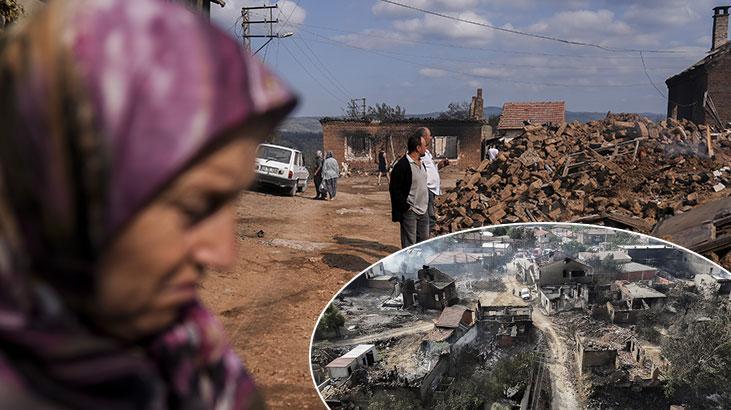  Çanakkale'de alevlerle mücadelede son durum! Yanan evler görüntülendi