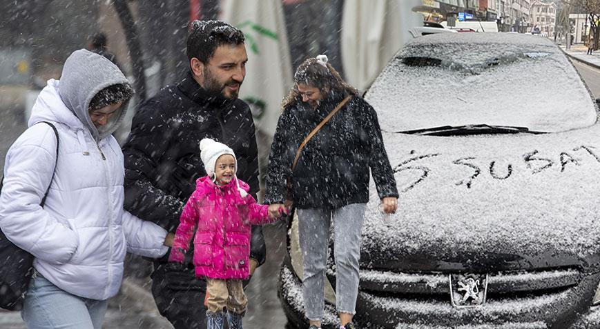  İstanbul'da beklenen kar yağışı başladı! 24 kent için yeni alarm!