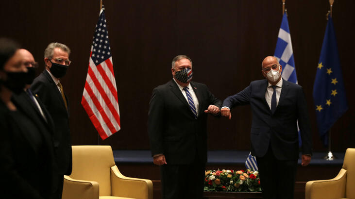 ABD Dışişleri Bakanı Pompeo Yunanistan'da mevkidaşı Dendias ile görüştü