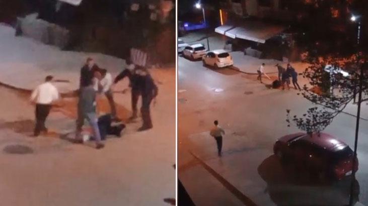 Ankara'da dehşete düşüren görüntü! 7-8 kişilik grup sokak ortasında dakikalarca darbetti