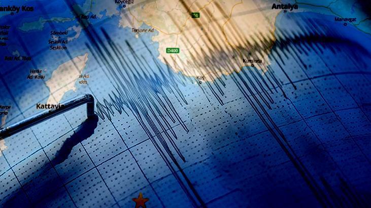 Antalya Kaş’ta 4,5 Büyüklüğünde Deprem