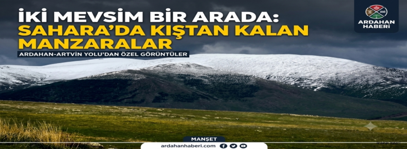 Ardahan-Artvin Yolunda İki Mevsim Bir Arada: Sahara'da Kıştan Kalan Manzaralar