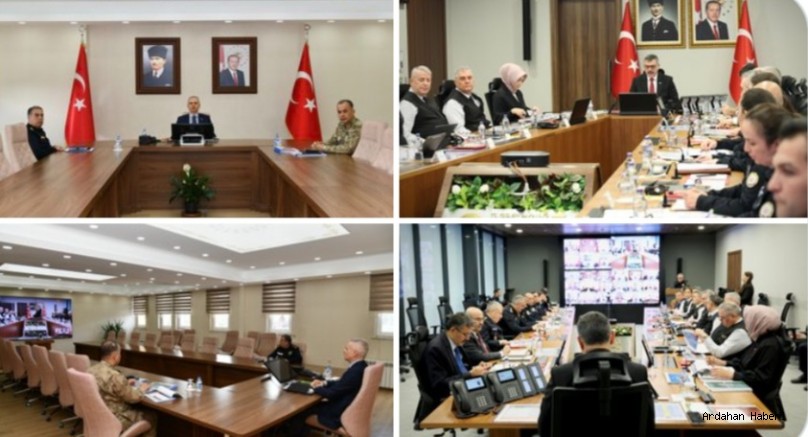 Ardahan’da Güvenlik Masaya Yatırıldı: Vali Çiçekli VKS Üzerinden Toplantıya Katıldı