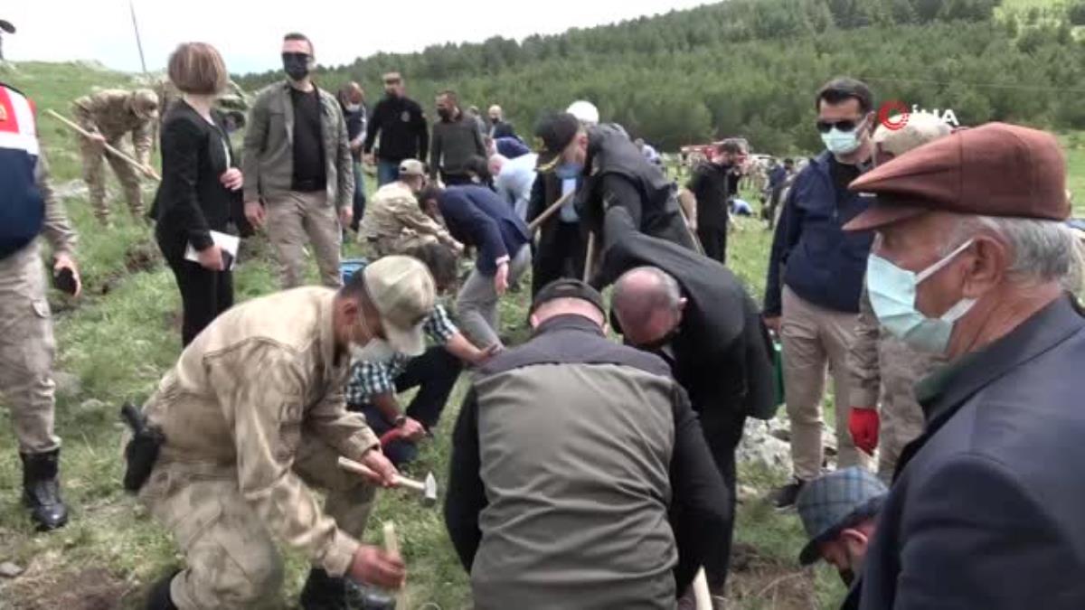 Ardahan da Jandarmanın kuruluş yıl dönümü anısına 182 fidan dikildi