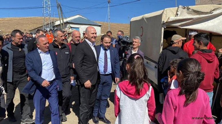 Ardahan Haberi: İçişleri Bakanı Soylu, Göle de depremden etkilenen köylerde inceleme yaptı