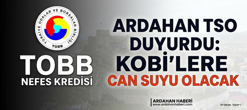 Ardahan TSO Duyurdu: KOBİ’lere Can Suyu Olacak TOBB Nefes Kredisi Başvuruları Başladı