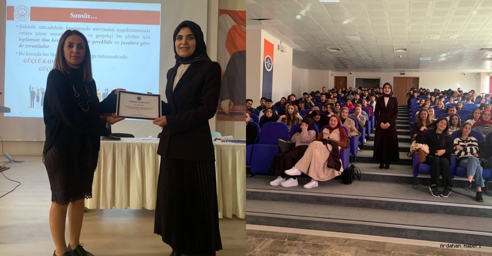 Ardahan Üniversitesi’nde Kadına Yönelik Şiddetle Mücadele Eğitimi Düzenlendi