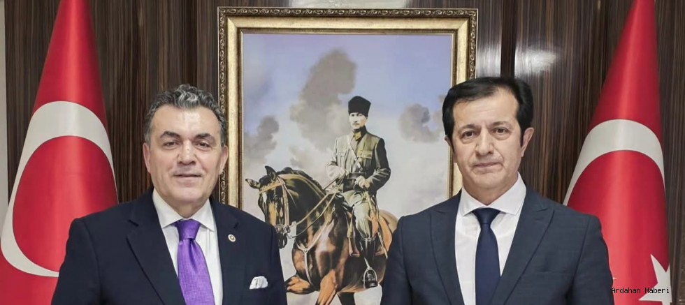 Ardahan Üniversitesi Rektörü Prof. Dr. Öztürk Emiroğlu’ndan Belediye Başkanı Faruk Demir’e Ziyaret