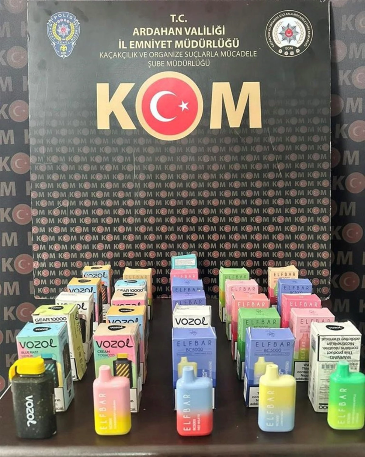 Ardahan'da Gümrük Kaçağı Elektronik Sigara Operasyonu