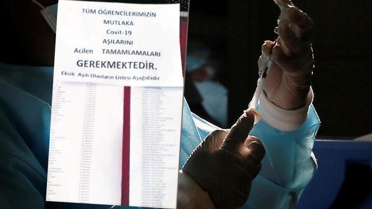 Aşı olmayan öğrenciler ifşa edildi