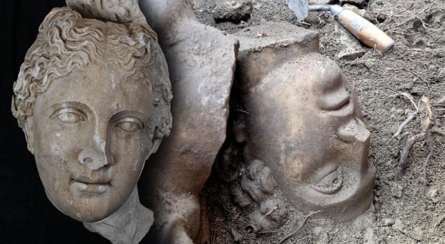 Aspendos'ta büyük keşif! Hermes, Aphrodite, Eros, Artemis...