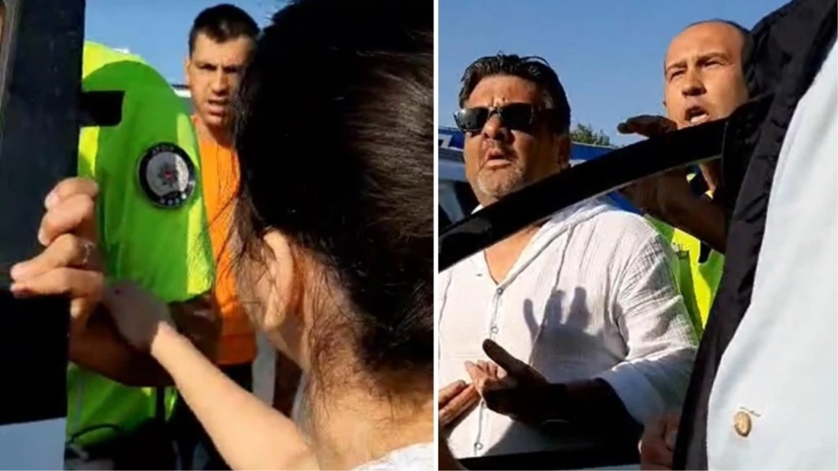 Aydın'da kızını sınava yetiştirmeye çalışan sürücü, trafik polisleriyle tartıştı! Valilik harekete geçti