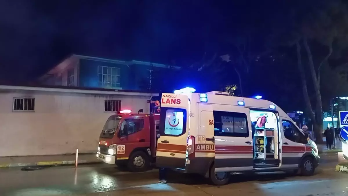 Aydın’da ortaokul kantininde yangın paniği: 1 itfaiye eri dumandan etkilendi