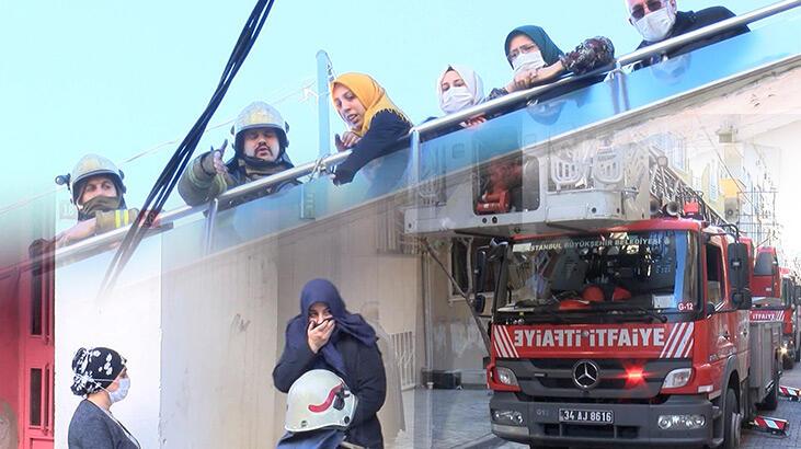 Bahçelievler'de yangında mahsur kalan 14 kişi kurtarıldı