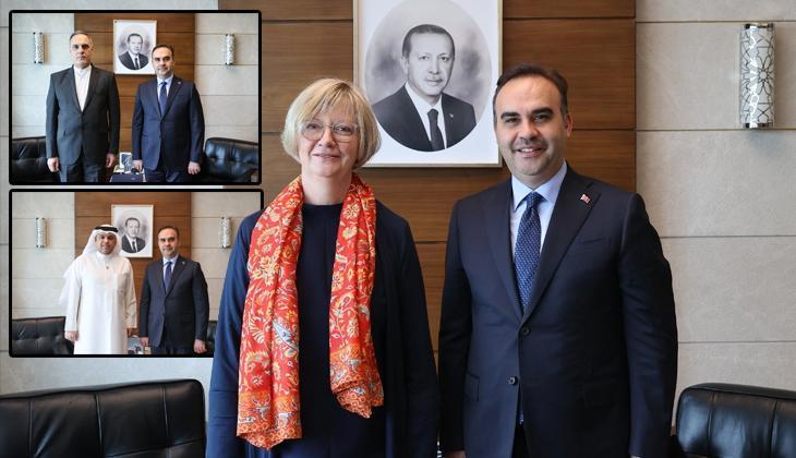 Bakan Kacır, İran, Almanya ve Bahreyn'in Ankara büyükelçilerini kabul etti