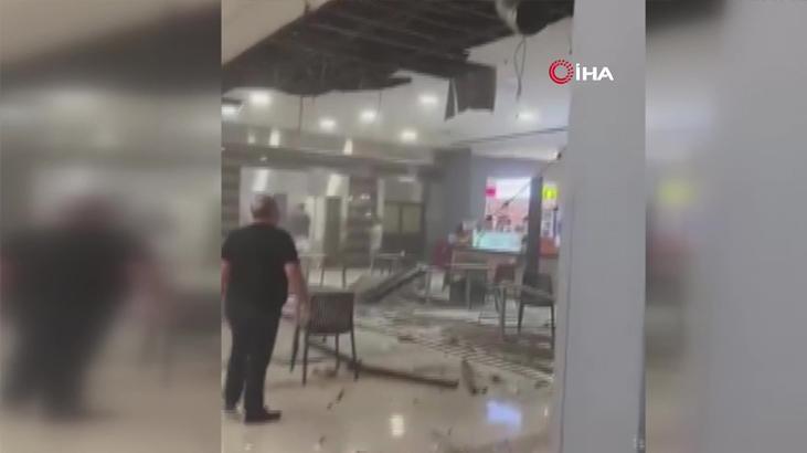 Beylikdüzü'nde alışveriş merkezinde tavan çöktü! 1 kişi yaralı