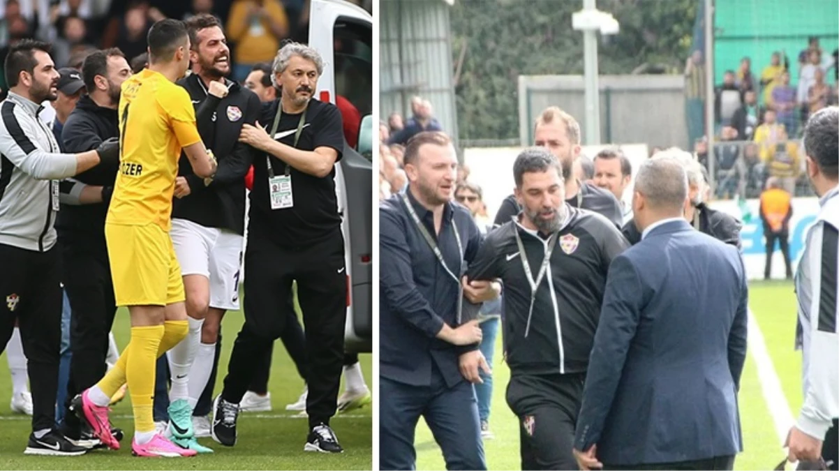 Bodrum FK-Eyüpspor maçında çıkan olaylarda Arda Turan'a yabancı madde isabet etti, 1 oyuncu yaralandı