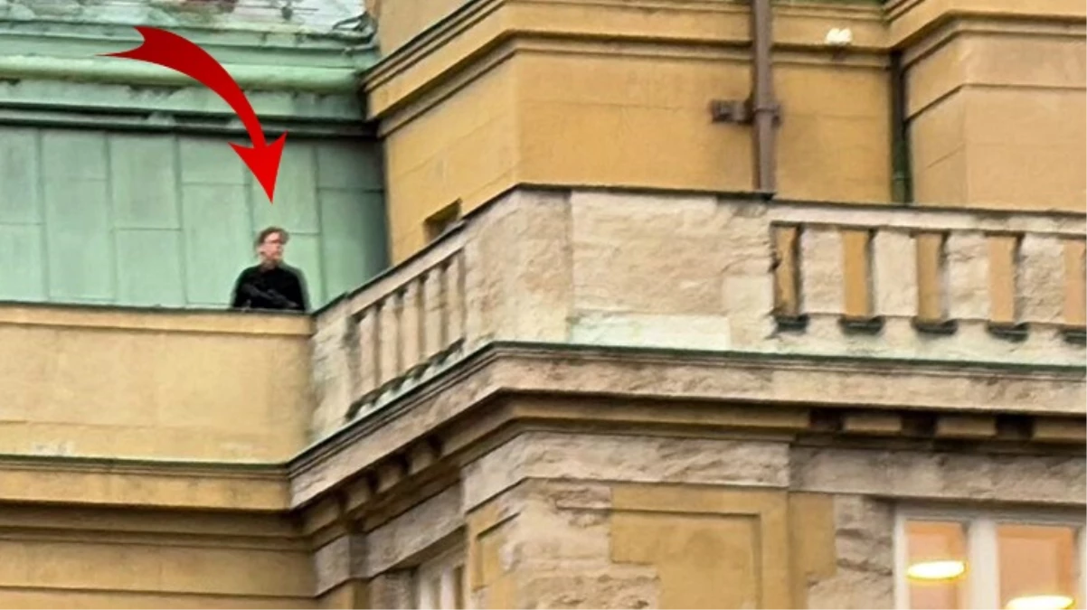 Çekya'daki kanlı üniversite saldırısından yeni görüntüler! Balkona çıkıp çevredekilere ateş açmış