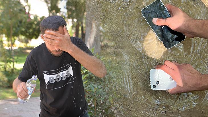 Cep telefonlarını suda soğutarak kullandılar: Sıcaklardan halüsinasyon görüyoruz