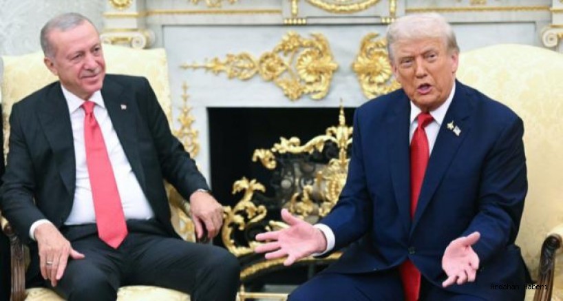 Cumhurbaşkanı Erdoğan, ABD Başkanı Donald Trump tarafından Beyaz Saray’da resmi törenle karşılandı