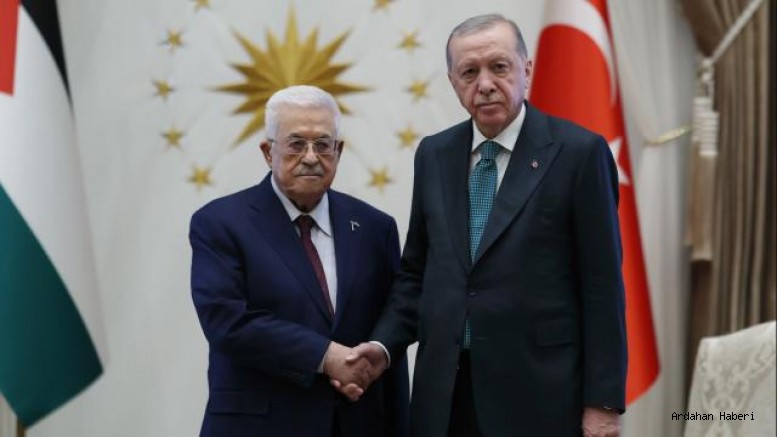 Cumhurbaşkanı Erdoğan, Filistin Devlet Başkanı Abbas ile görüştü