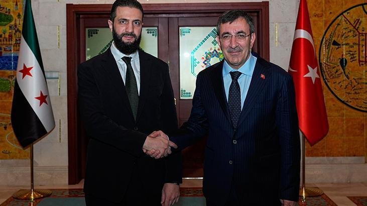 Cumhurbaşkanı Yardımcısı Yılmaz, Suriye lideri Ahmed Şara ile bir araya geldi