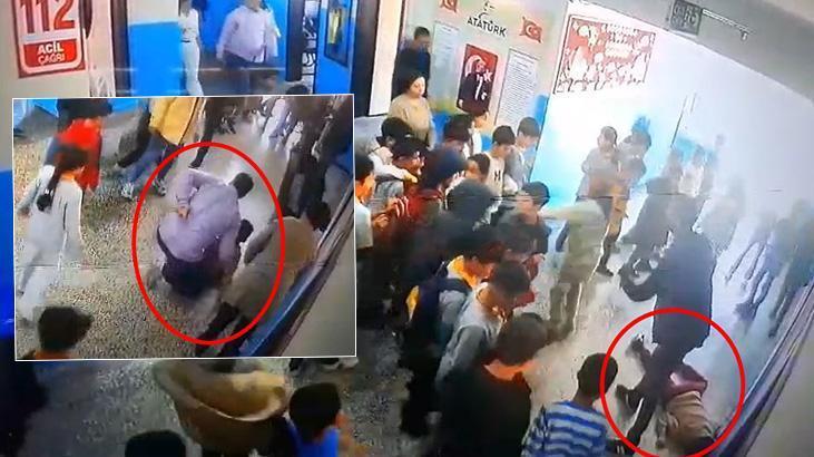Dili boğazına kaçan öğrenciyi müdür yardımcısı kurtardı! Korku dolu anlar kamerada