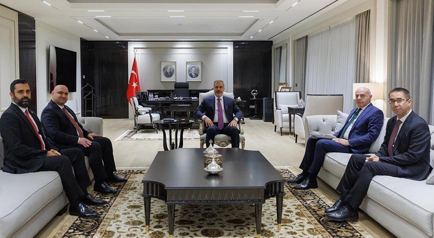 Dışişleri Bakanı Hakan Fidan, Irak Türkmen Cephesi Başkanı Ağaoğlu'nu kabul etti
