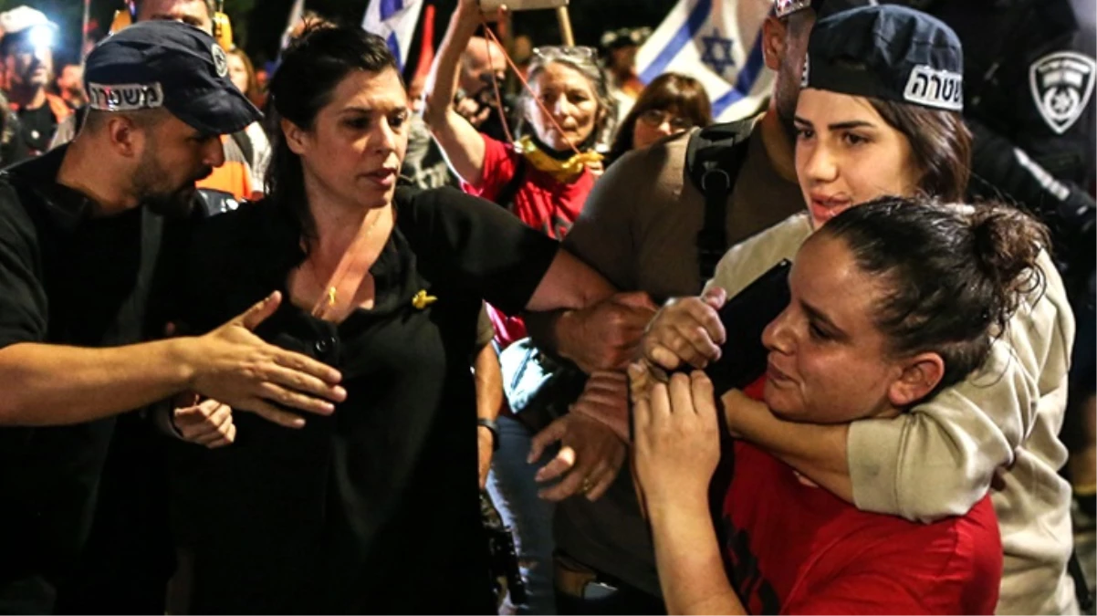Dünya, Batı Kudüs'teki Netanyahu karşıtı gösteriyi konuşuyor! Sert müdahale karelere böyle yansıdı